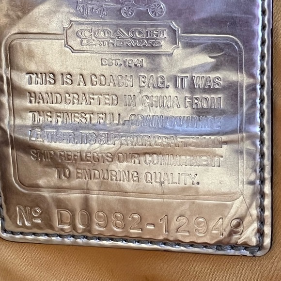 Coach Gray Leather VYG Y2K Shoulder Bag D0982-12949 - Picture 9 of 15